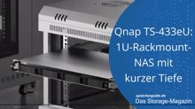 Qnap TS-433eU: 1U-Rackmount-NAS mit kurzer Tiefe